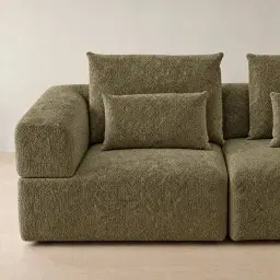 Riviera III Winter Moss Woven Fabric Modular Sofa