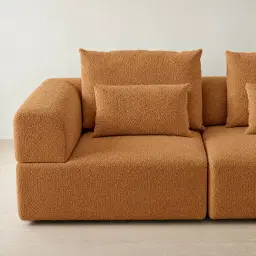 Riviera III Vintage Mustard Woven Fabric Modular Sofa