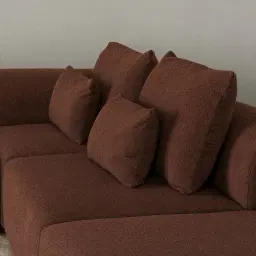 Riviera III Pecan Boucle Fabric Modular Sofa