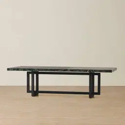Grayson Matte Black Rectangular Dining Table with Matte Emerald Green Sintered Stone Top - 268x118cm