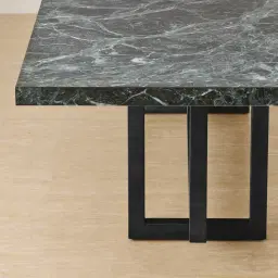 Grayson Matte Black Rectangular Dining Table with Matte Emerald Green Sintered Stone Top - 268x118cm