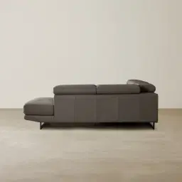 Aster Warm Stone Grey Modular Right Chaise Lounge - Black Legs