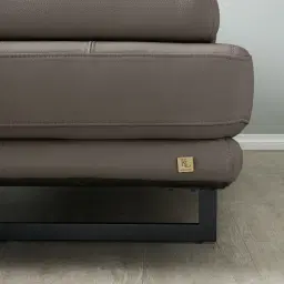 Aster Warm Stone Grey Modular Right Chaise Lounge - Black Legs