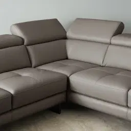 Aster Warm Stone Grey Modular Right Chaise Lounge - Black Legs