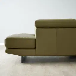 Aster Garden Green Modular Right Chaise Lounge - Black Legs