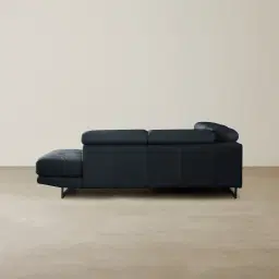 Aster Night Blue Modular Right Chaise Lounge - Black Legs