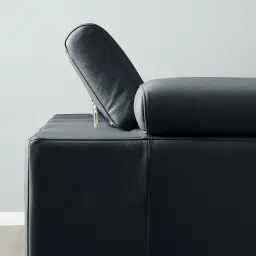 Aster Night Blue Modular Right Chaise Lounge - Black Legs