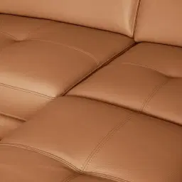 Aster Savannah Brown Modular Right Chaise Lounge - Black Legs