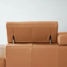 Aster Savannah Brown Modular Right Chaise Lounge - Black Legs