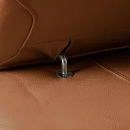 Lennox Savannah Brown Leather 2-Seater Sofa - Black Legs