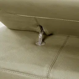 Alessia Garden Green Leather Dual Electric Recliner Lounge - Left - Black Legs