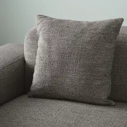 Erica Graphite Woven Fabric 3-Seater Sofa - Black Legs