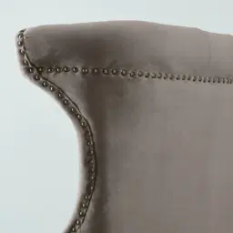 Deco Mushroom Velvet Armchair - Dark Brown Legs