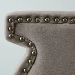 Deco Mushroom Velvet Armchair - Dark Brown Legs