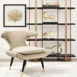 Tarrington Mushroom Velvet Occasional Chair