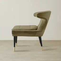 Tarrington Olive Green Velvet Occasional Chair