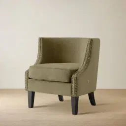 Vogue Olive Green Velvet Occasional Chair	