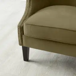 Vogue Olive Green Velvet Occasional Chair	