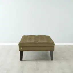 Vogue Olive Green Velvet Ottoman