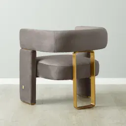 Daniella Mushroom Velvet Occasional Chair