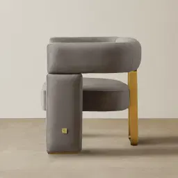 Daniella Mushroom Velvet Occasional Chair