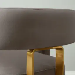 Daniella Mushroom Velvet Occasional Chair