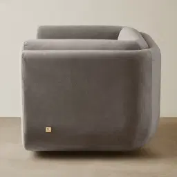 Clementine Mushroom Velvet Occasional Chair