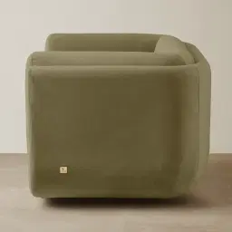 Clementine Olive Green Velvet Occasional Chair