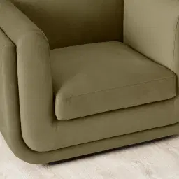 Clementine Olive Green Velvet Occasional Chair