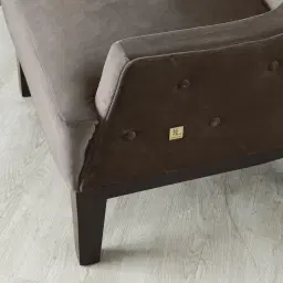 Berdine Mushroom Velvet Occasional Chair