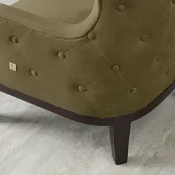 Berdine Olive Green Velvet Occasional Chair