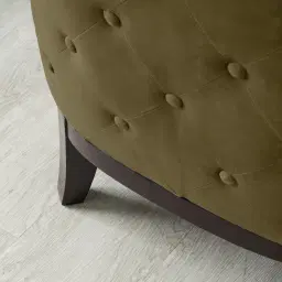 Berdine Olive Green Velvet Occasional Chair