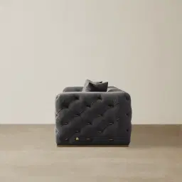 Empress Charcoal Velvet 3-Seater Sofa