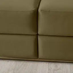 Empress Olive Green Velvet 3-Seater Sofa