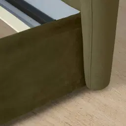 Madrid Olive Green Velvet Queen Bed