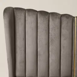 Madrid Mushroom Velvet King Bed