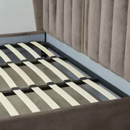 Madrid Mushroom Velvet King Bed