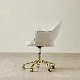 Adrianna Glacier Grey Vegan Leather Office Chair