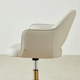 Adrianna Glacier Grey Vegan Leather Office Chair