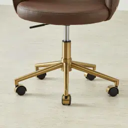 Adrianna Tuscan Brown Vegan Leather Office Chair