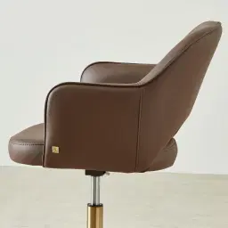 Adrianna Tuscan Brown Vegan Leather Office Chair