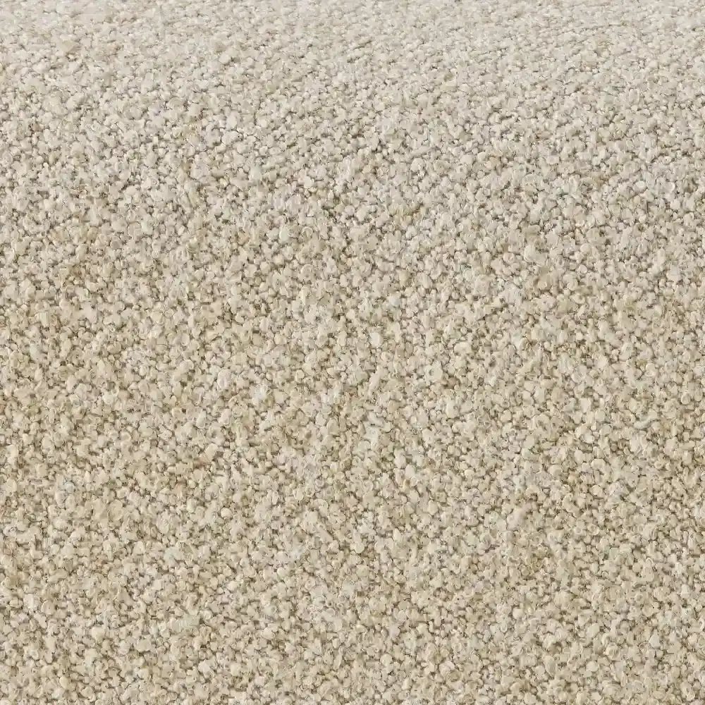 Summerton Pearl Beige Fabric King Bed - Toffee Brown Ash