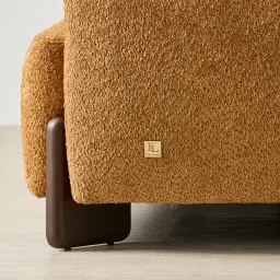 Celia Vintage Mustard 3-Seater Woven Fabric Sofa