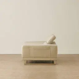 Fortitude Cream Leather 2-Seater Sofa