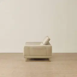 Fortitude Cream Leather 3-Seater Sofa