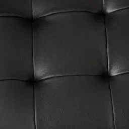 Fortitude Black Leather 3-Seater Sofa