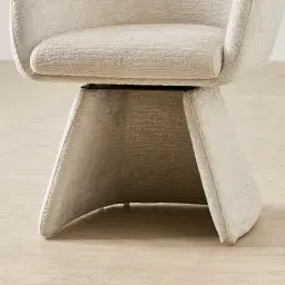 Antonia Fusion Grey Fabric Swivel Dining Chair