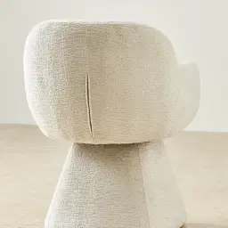 Antonia Fusion Grey Fabric Swivel Dining Chair