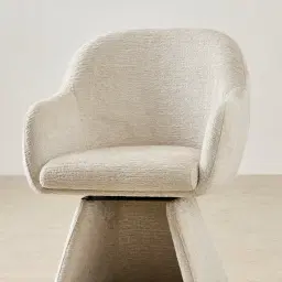 Antonia Fusion Grey Fabric Swivel Dining Chair