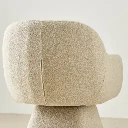 Antonia Pearl Beige Swivel Dining Chair